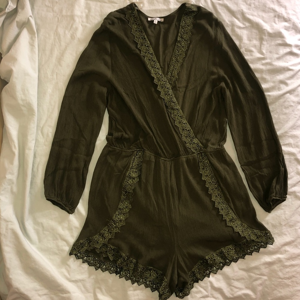 Charlotte Russe Green Romper